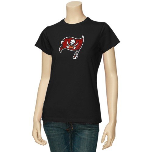 Reebok Tampa Bay Buccaneers Ladies Black Logo Premier T-shirt (Large)