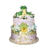 Baby Leap Frog Diaper Cake - Makes a Unique Baby Shower Gift or Centerpiece