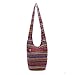 KARRESLY Bohemian Cotton Hippie Shoulder Bag Thai Top Zip Sling Crossbody Bag Hobo Bag Handmade Messenger Purse(Red)
