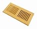 4 x 14 Santos Mahogany Wood Floor Vent and Floor Register Self Rimming Unfinished