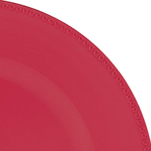 Tabletop Classics Red Beaded Edge Charger Plates Pkg/12 TRR-6655
