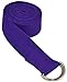 YogaAccessories 8' D-Ring Buckle Cotton Yoga Strap - Purple