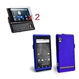 Premium Blue Rubber Snap-on Coated Cover with 2 packs of Screen Protector f ....