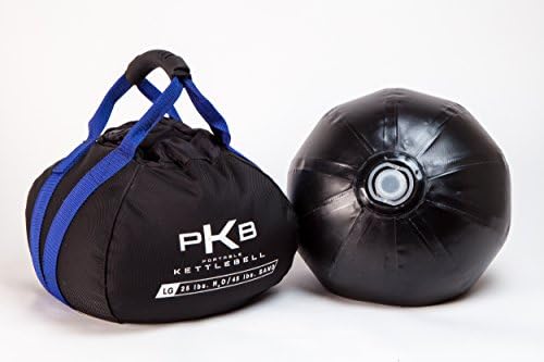 Portable Kettlebell - PKB Portable Kit - Soft Adjustable Kettle Bell Weight Set - Best Fitness Workout Equipment (Blue 0-45, 45 LB)