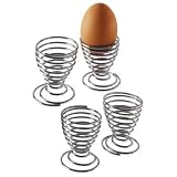 Kitchen Craft Chrome Plated Wire Egg Cups- set of four- boxed