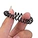 100pcs Spiral Elastic Hair Tie Bands Ponytail Holder - Black M
