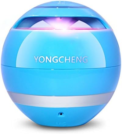 Computer Bluetooth Speakers Small Bar with Subwoofer,Muse Mini Portable Bluetooth Wireless Speakers System LED Indoor,Mp3 Speakers for Kids iPod Ipad Laptop Iphone Blue, YongCheng