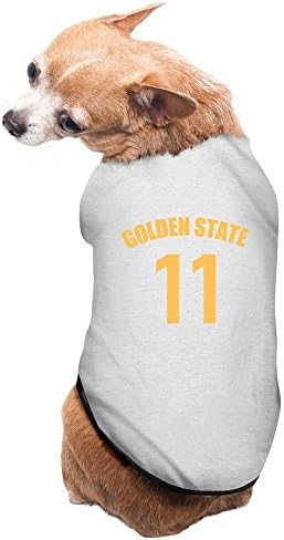 Jade Funniest Golden State Basketball Klay 11# Thompson Pet Doggy T-shirt Gray Size S