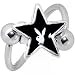 Playboy Black Star Rabbit Head Spiral Twister Belly Ring