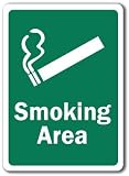 Smoking Area Sign - 10 x 14 OSHA Safety Sign