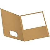 EarthWise by Oxford Twin Pocket Folders, Letter Size, Natural, 25 per Box (78542)