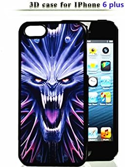 Iphone6 plus Case ,Gsung Designer Case/Cover-Hologram Changing Picture 3D,Skull Man 3D Changing Pattern Case Cover for iphone6 plus(Purple Monster)