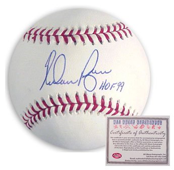 Nolan Ryan Texas Rangers Hand Signed Rawlings MLB Baseball with HOF 99 Inscription