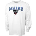 Maine Black Bears Youth White Bare Essentials Long Sleeve T-shirt