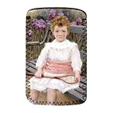 Girl with a Badminton Racket by Charles.. - Protective Phone Sock - Art247 - Standard Size