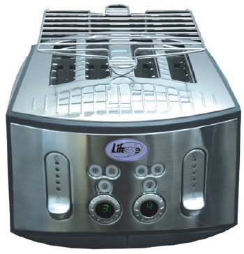 Digitaler 4-Schlitz Edelstahl Toaster