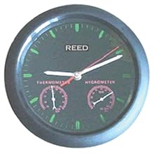 Reed TH-1/A Combination Hygrometer, Thermometer, and Clock, -40 to 120 Degrees F, +/-3.6 Degrees F Accuracy
