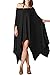 TINYHI Womens Glamour Sexy Blouse Asymmetric Loose Tunic Tops Scoop Neck