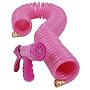 Bond 6929 Pink 50-Foot Coil Garden Hose With Free 8 Pattern Nozzle