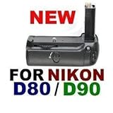 New Battery Grip For Nikon D80 D90 MB-D80 & More with IR REMOTE!
