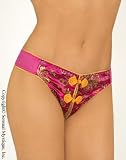 Crotchless oriental design thong