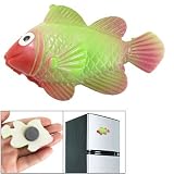 Amico Green Red Ceramic Carp Fish Shape Magnet Sticker for Refrigerator Door