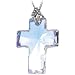 Handcrafted Iridescent Lovely Glamour Cross Pendant Necklace MADE WITH SWAROVSKI ELEMENTS