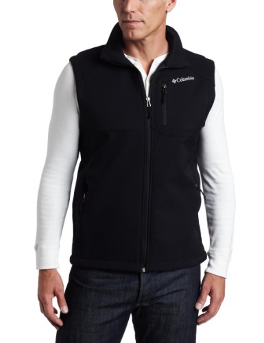Columbia Mens Ascender Softshell Vest, Black, Medium