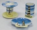 Lighthouse 3 Piece Bathroom Accessory Set Ceramic