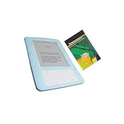 iShoppingdeals - for Amazon Kindle 2 Reader WiFi Screen Protector + Blue Silicone Skin Case Cover