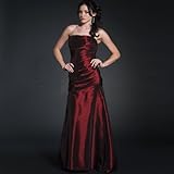 Strapless Evening Dresses. Red Prom Dresses. Ball Gowns (70505) Wine XS