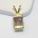 14K Bi-Color Tourmaline Pendant