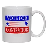 IMAGE OF VOTE FOR CONTRACTOR Mug for Coffee / Hot Beverage 15 oz. BLUE