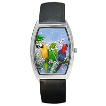 Limited Edition Violano Leather Watch Parrot Macaw Bird