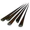 Haarnadel aus Holz (Sonor-Wood) mit Edelstahl-Intarsie, Haarschmuck, Anzahl:1 St�ck