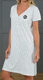 Womens/Ladies Nightwear Maternity & Nursing Nightshirt Floral Print, Nightdress Poly Cotton Knitted Jersey, Blue 12