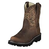 Ariat Women's Fat Distressed Cowgirl Boot Round Toe Distressed 8 M US