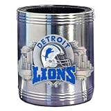 Detroit Lions Stainless Steel Beverage Can Cooler - NFL Football Fan Shop Sports Team Merchandise