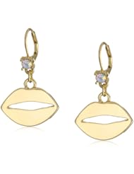 Betsey Johnson "Status" Lips Drop  Earrings