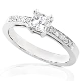 0.60ctw 14k White Gold Princess Diamond Engagement Ring (HI/SI-I1)