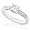 0.60ctw 14k White Gold Princess Diamond Engagement Ring (HI/SI-I1)-Size 6.5