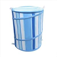 Bathroom Sets Hamper with Blue Stripe Design