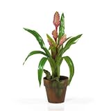 Nearly Natural 4501-MA Mauve Potted Sword Bromeliad Silk Flower Arrangement