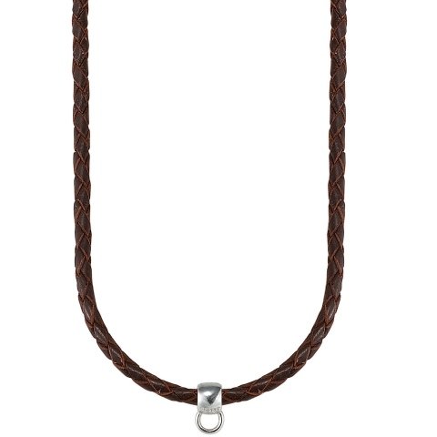 Esprit Damen-Charms-Kette dark brown 925 Sterlingsilber Leder ca. 42+3cm ESNL92070A420 Preisvergleich