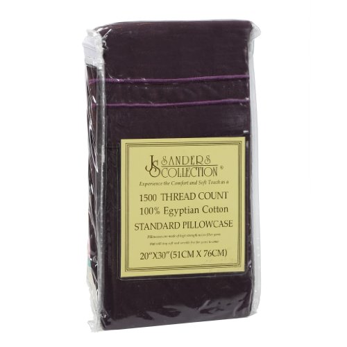 Queen Size Eggplant 2pc PILLOW CASES 1500 Series - Standard 20