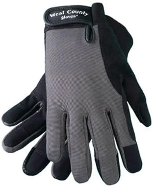 West County 019CH2XL Men's Work Glove, Charcoal, 2 Extra Large
