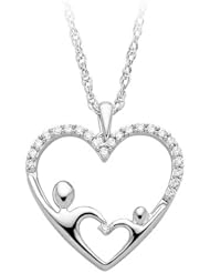 1/6 ct. tw. Diamond CASA Heart Pendant in Sterling Silver