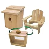 Chair Planter, Bird House and Bug Condo