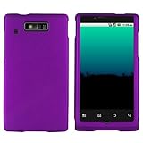 Premium Purple Rubberized Shield Hard Case Cover + Atom LED Keychain Light  ....
