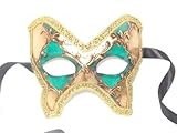 Green Music Farfallina Asso Venetian Mask